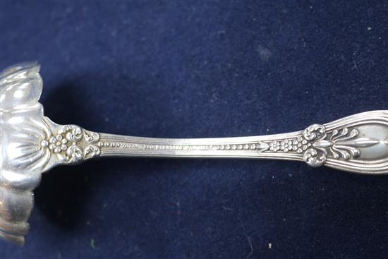A Tiffany & Co sterling silver soup ladle and matching sauce ladle, 11 oz.